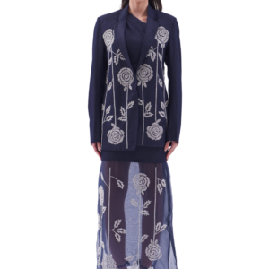 Ivory Bloom – dark blue AC07